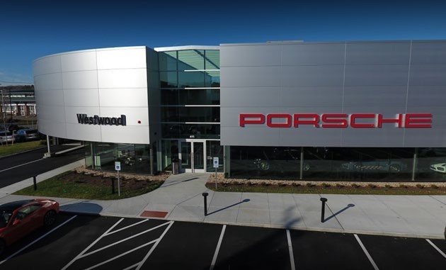 Exterior photo of engineering design project at Porsche Westwood