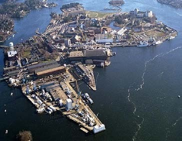 Exterior photo of engineering design project at Portsmouth Naval Shipyard